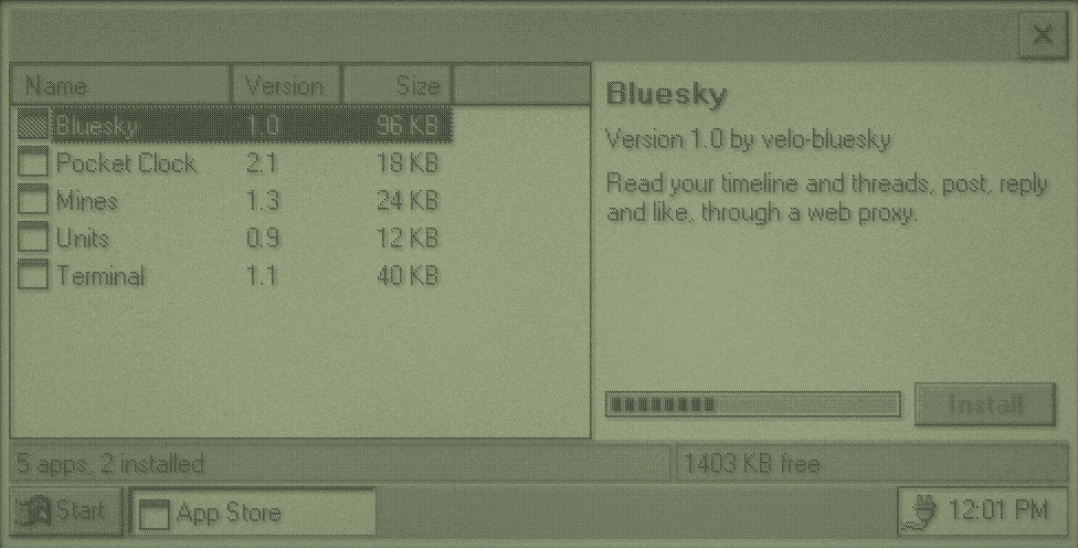 The appstore example on CE 1.0