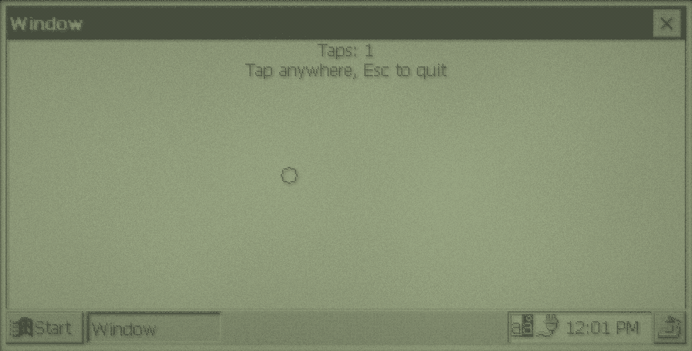 The window example on CE 2.0